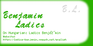 benjamin ladics business card